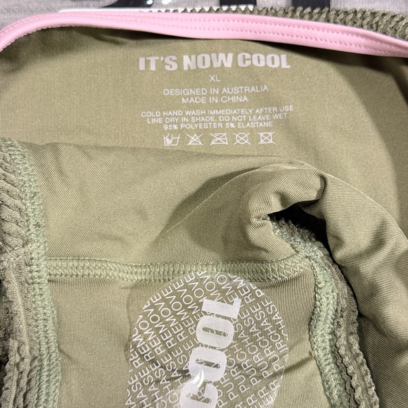 Free People It's Now Cool Green/Pink Swim Set Outline Bralette & Duo Shortie XL - Picture 5 of 7